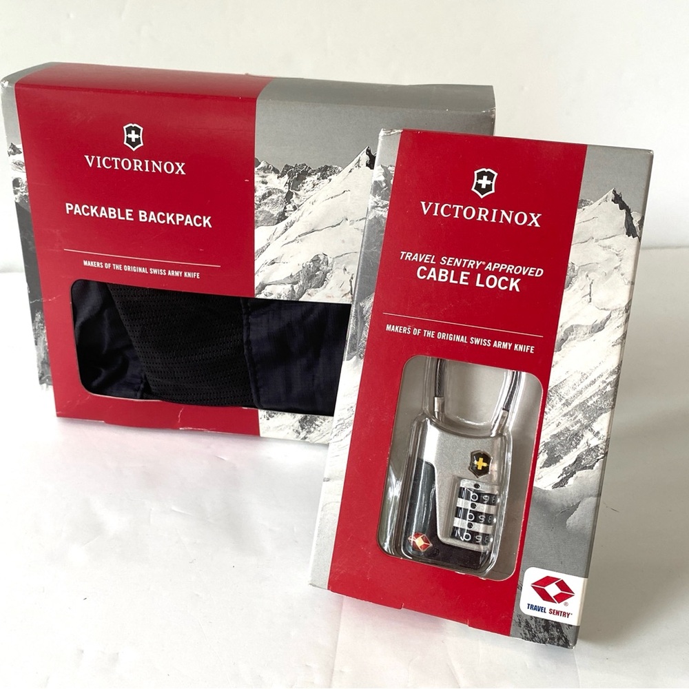 Victorinox Packable Backpack and Lock Bundle NWT